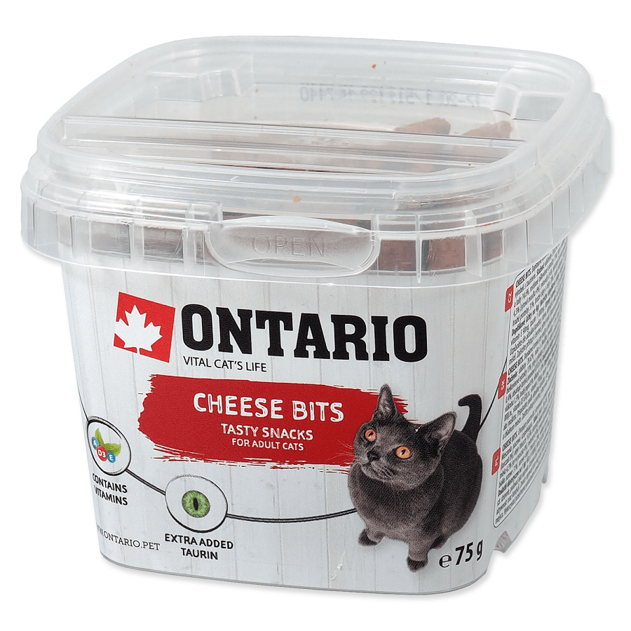 Gardums kaķiem – Ontario Cheese bits, 75 g