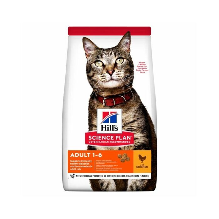 Hills Science Plan Cat Adult 1-6 with chicken 300g barība kaķiem - Image 1