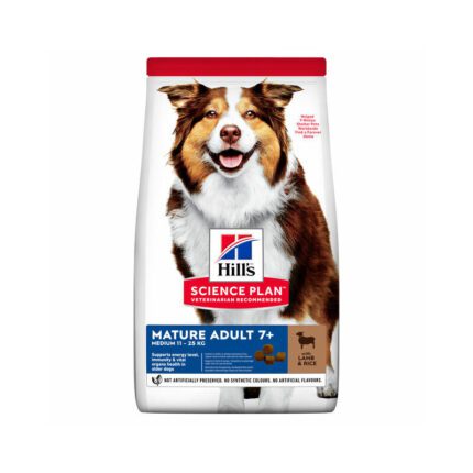 Hills Science Plan Dog Mature Adult 7+ Medium with Lamb 2.5kg barība suņiem
