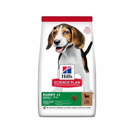 Hills Science Plan Dog Puppy Medium Breed with lamb 14kg barība suņiem