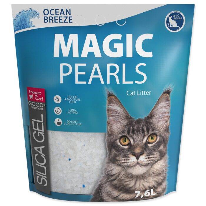 Magic Pearls Silikona smiltis kaķu tualetei Ocean Breeze 7.6 L - Image 1