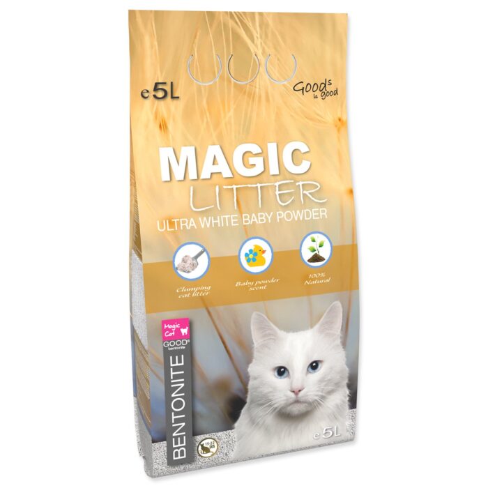 Magic Litter  Smiltis kaķu tualetēm - Bentonite Ultra White Baby Powder, 5l - Image 1