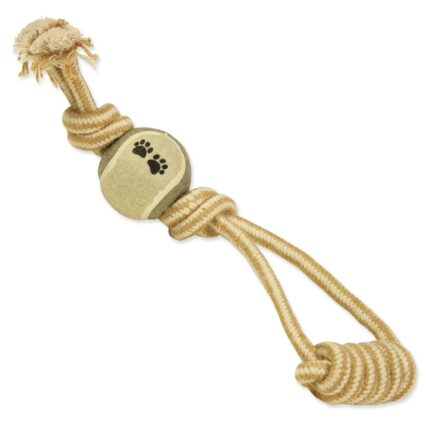 Dog Fantasy Jute tennis ball knotted tugger,34cm – rotaļlieta suņiem