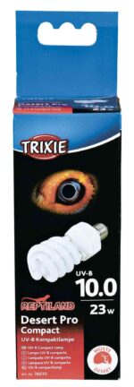 Trixie Apgaismojums terārijam :  Desert Pro Compact 10.0, UV:B compact lamp, ø 60×152 mm, 23W