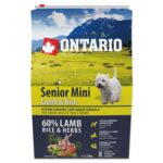 Ontario Sausa barība suņiem Dog Senior Mini Lamb and Rice, 2,25 kg