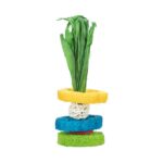 Trixie Rotaļlieta maziem dzīvniekiem : Luffa rings with rattan ball and wooden plate, ø 6×20cm