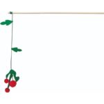 Trixie Ziemassvētku rotaļlieta kaķiem – Xmas playing rod mistletoe, wood, 48 cm