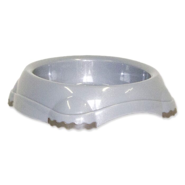 Plaček Bļoda dzīvniekiem, plastmasa Bowl Non slip, warm grey,15*13cm, 210ml - Image 1