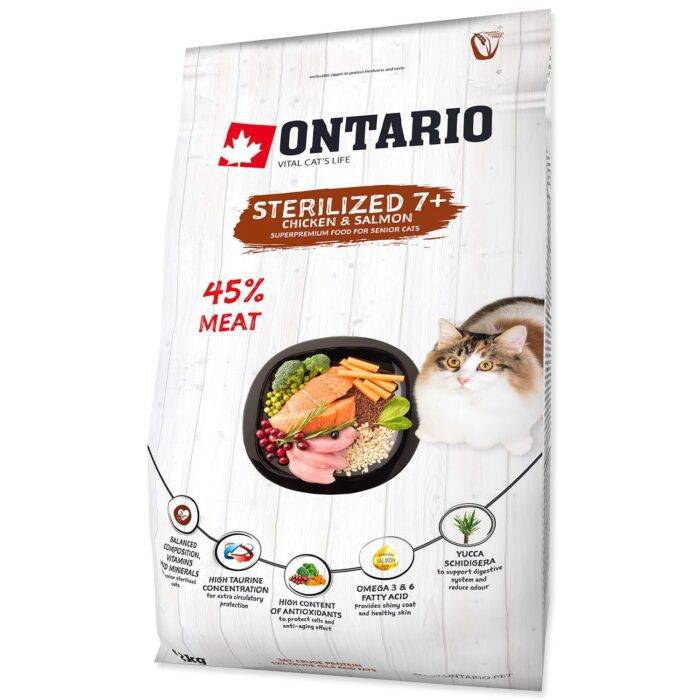 Ontario Sausā barība kaķiem Cat Sterilised 7+, 2 kg - Image 2