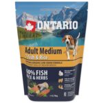 Ontario Sausa barība suņiem Dog Adult Medium Fish and Rice, 750 gr - Image 2