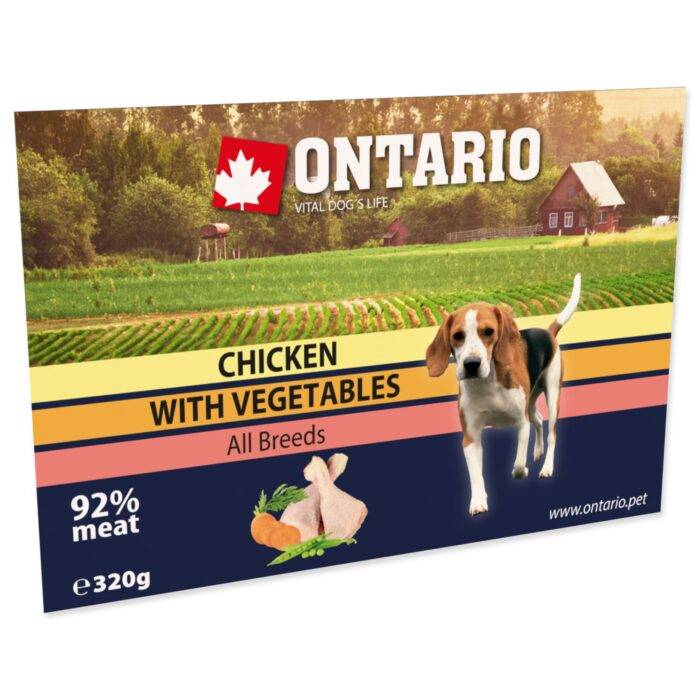 Ontario Konservi suņiem Dog Alucup Chicken with vegetable, 320 g - Image 2