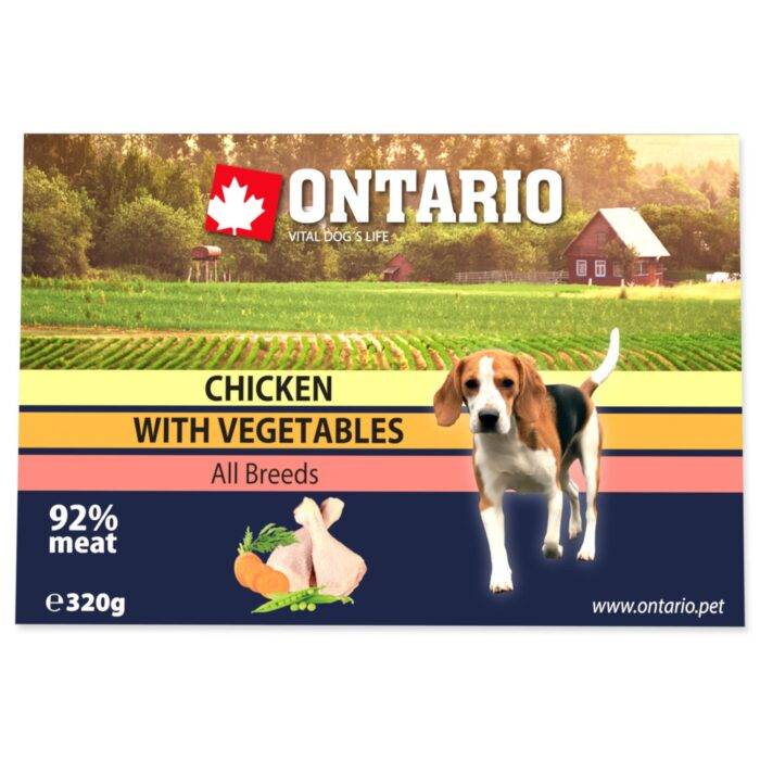 Ontario Konservi suņiem Dog Alucup Chicken with vegetable, 320 g - Image 3