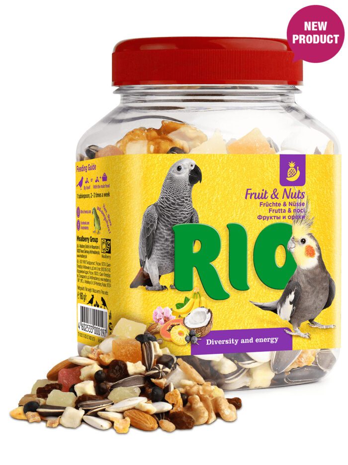 RIO Fruit & Nuts Mix 160 g - papildbarība maziem papagaiļiem - Image 1
