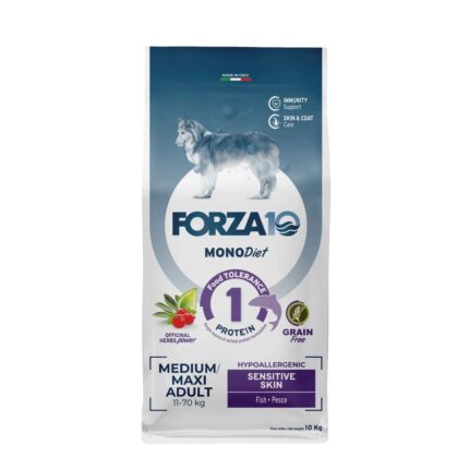 Forza10 MonoDiet Sensitive Skin Medium/Maxi Adult, 10 kg