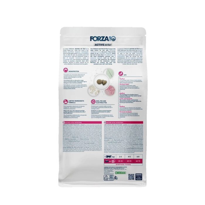 Forza10 Intestinal Active сухой корм для взрослых кошек с желудочно-кишечными расстройствами, 1,5 кг — изображение 2
