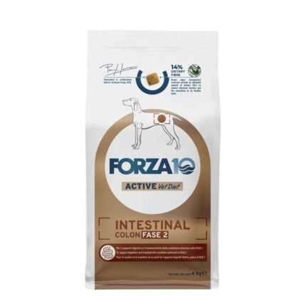 Forza10 Intestinal Colon Active  2.fāze diētiskā sausā barība pieaugušiem suņiem hronisku kolītu atkārtošanās novēršanai, 4kg