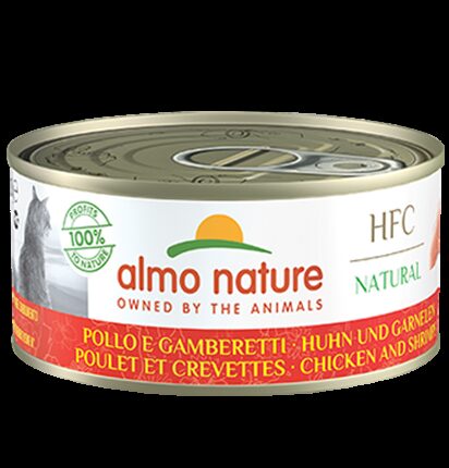 Almo Nature HFC NATURAL, vista ar garnelēm, 150g