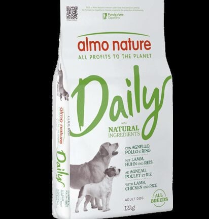 Almo Nature DAILY DOG ALL BREADS - jērs, vista un rīsi, 12kg