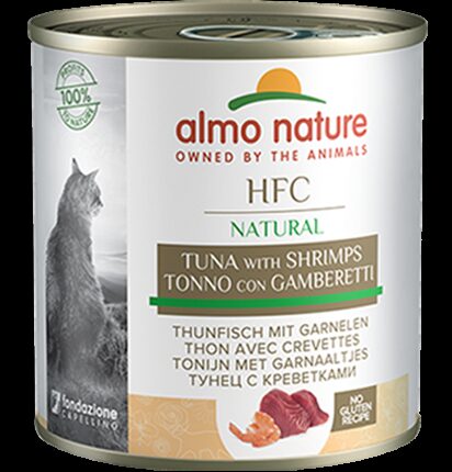 Almo Nature HFC NATURAL tuncis ar garnelēm, 280g