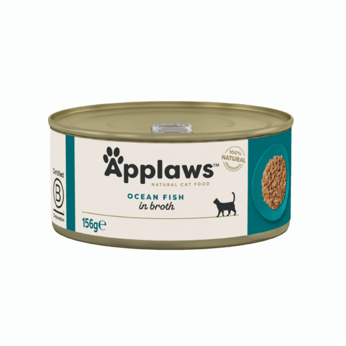 Applaws Cat Ocean Fish kaķu konservi Okeāna zivis buljonā 156g - Image 1