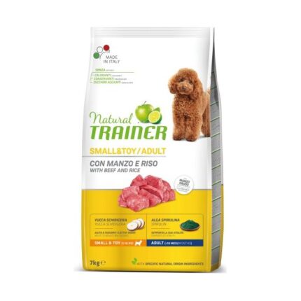 Natural Trainer Small&Toy Adult Beef&Rice - сухой корм с говядиной и рисом  для взрослых  собак мелких и миниатюрных пород  7 kg
