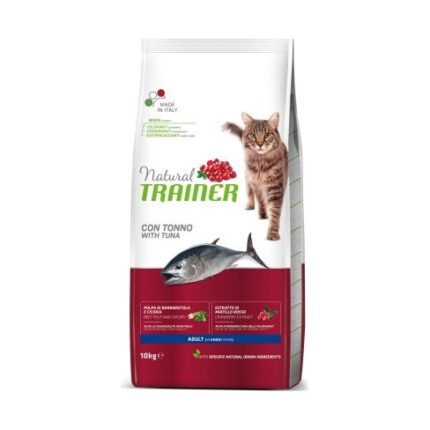 Natural Trainer Adult With Tuna - сухой корм с тунцом для взрослых кошек 10 kg