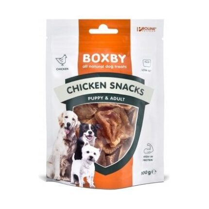 Boxby Chicken Snacks 100 g - закуски для щенков и взрослых собак (100% курица)