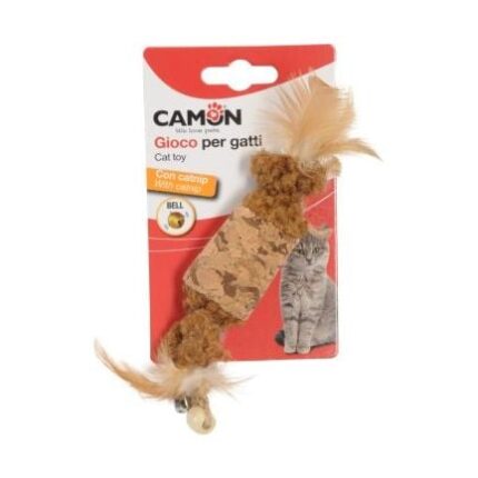 Camon rotaļlieta kaķiem ar spalvām, zvaniņu un kaķumētru 20cm