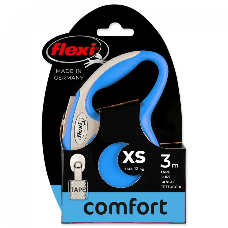 inerces-pavada-suniem-flexi-new-comfort-tape-leashes-xs-3-m-blue-original flexi New Comfort XS lente 3 m, blue - pavada suņiem – inerces pavada suņiem - Image 4