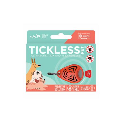 Tickless Pet ultraskaņas blusu un ērcīšu atbaidītājs (oranža)