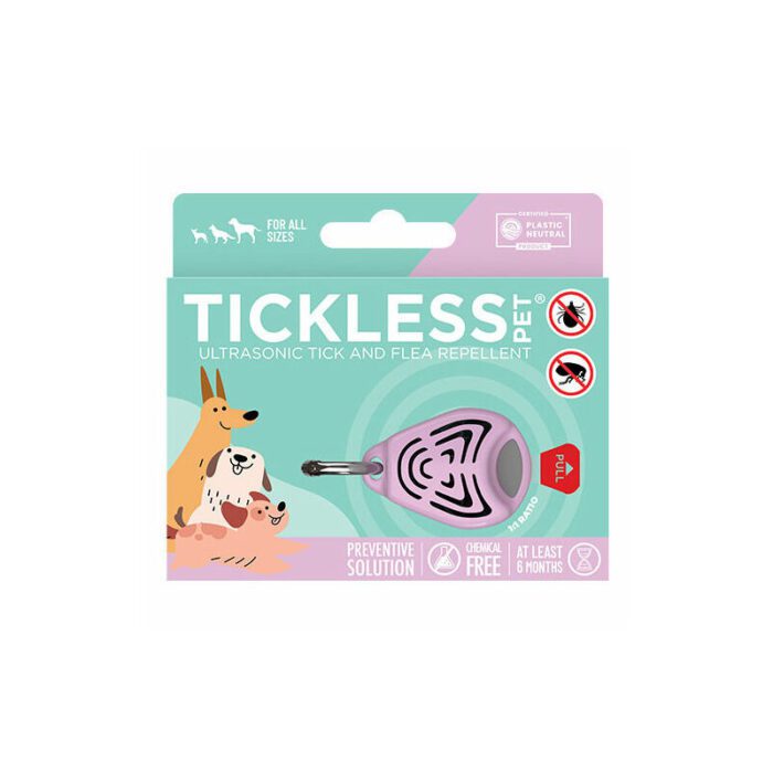 Tickless Pet ultraskaņas blusu un ērcīšu atbaidītājs (rozā) - Image 1