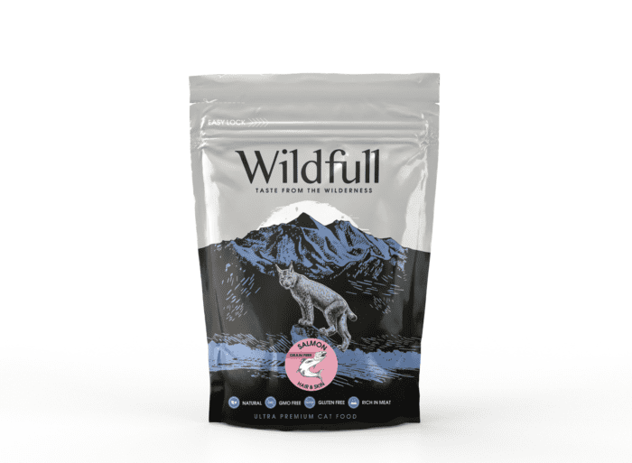 Wildfull Cat Salmon Hair&Skin sausā barība kaķiem 400 g - Image 1