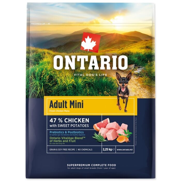 Ontario Adult Mini Chicken & Sweet Potatoes 2,25kg - Image 1