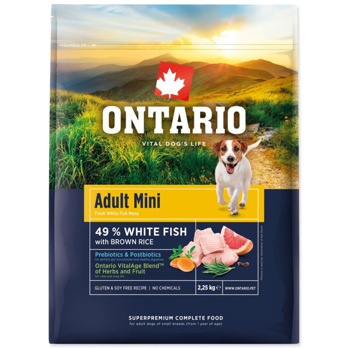 Ontario Adult Mini Fish & Brown Rice 2,25kg - Image 1