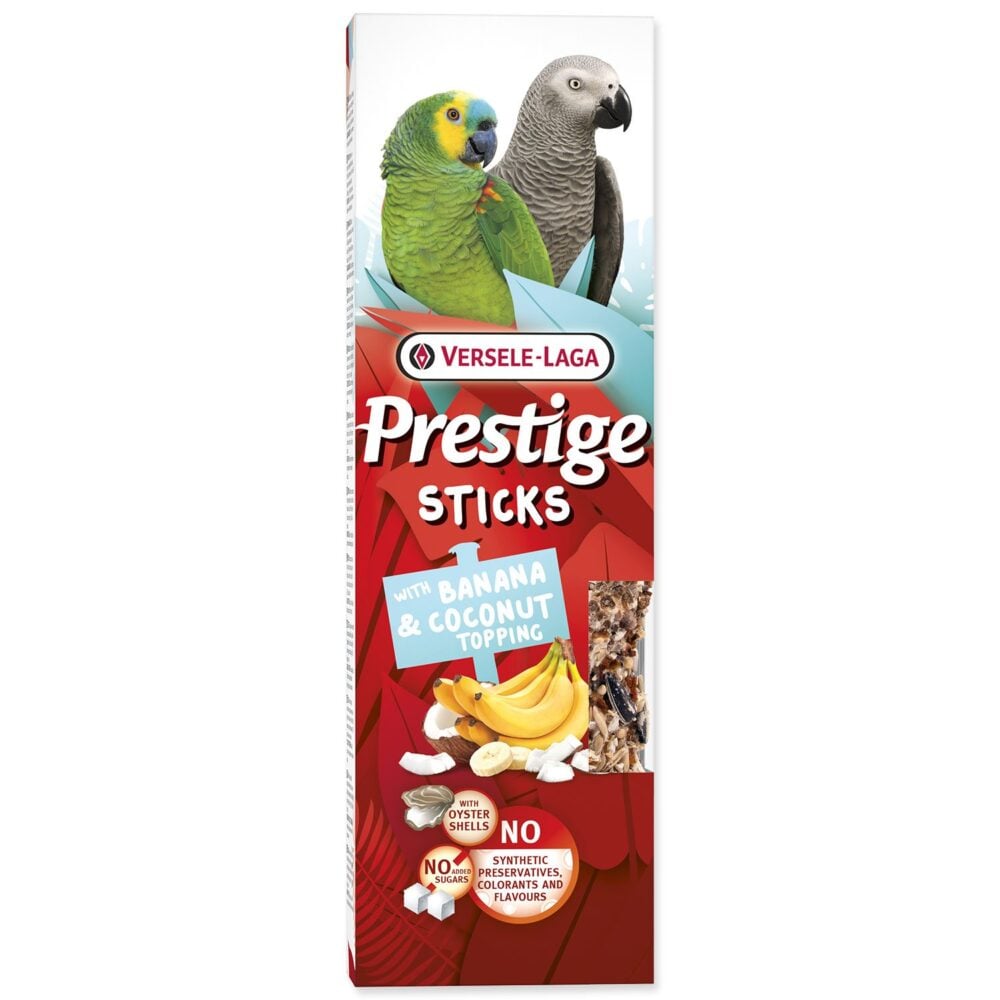 7202-422358_large Versele-Laga prestige papagaiļu kārumi ar banānu un kokosriekstu pārklājumu, 140 g, 2 gab. - Image 1