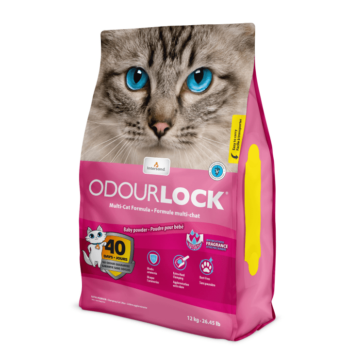 Intersand Odour Lock Baby Powder - Kaķu Smiltis Ar ar bērnu pūderi, 12 kg