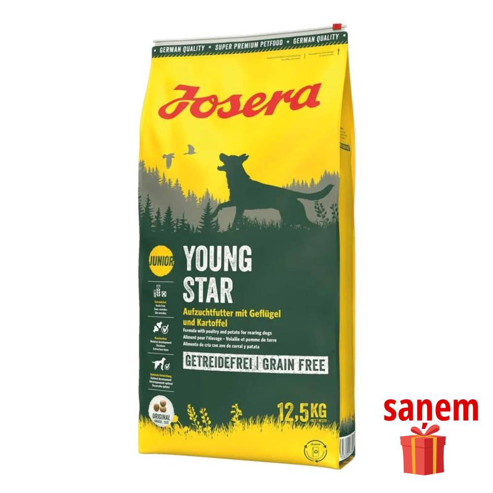 Josera Young Star bezgraudu sausā barība kucēniem Putnu gaļa, 12.5 kg