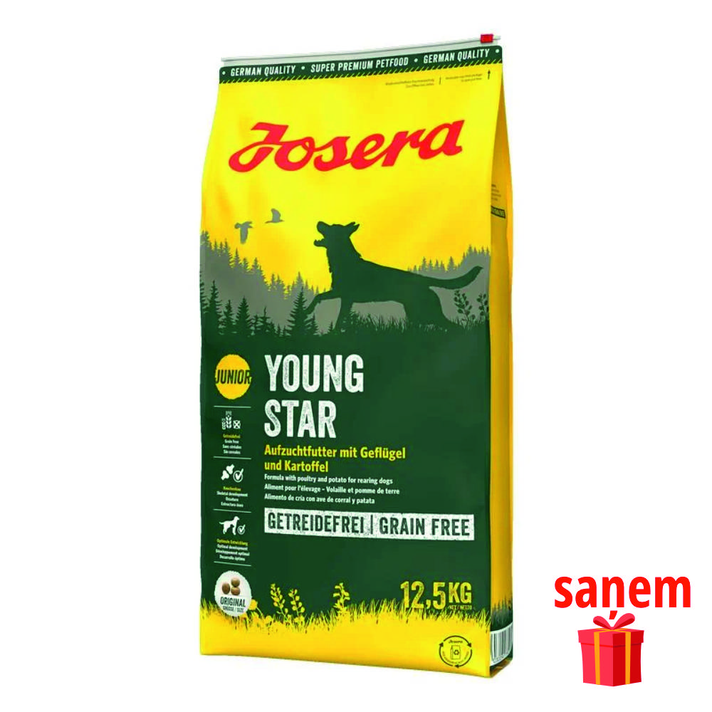 Josera Young Star беззерновой сухой корм для щенков Птица, 12.5 кг