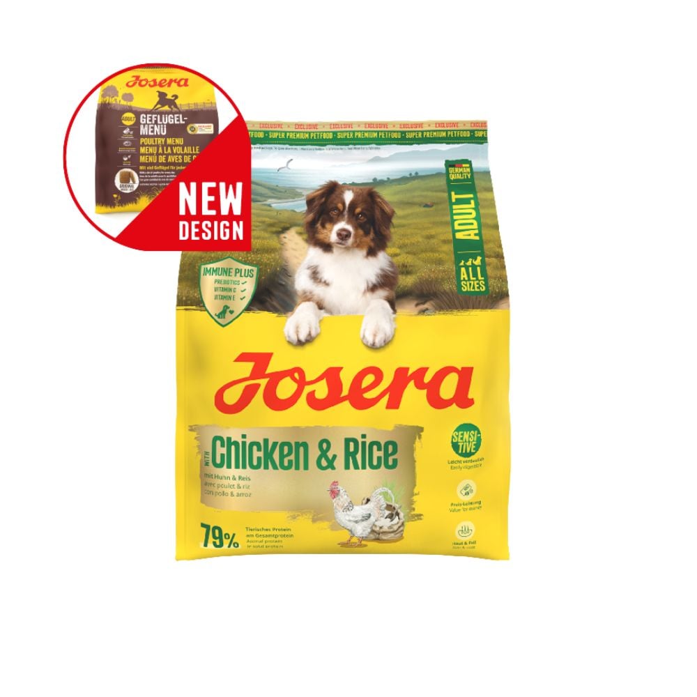 4032254786184_1_Josera-SP-suņiem-AS-Adult-with-Chicken&Rice-12.5-kg-(Poultry-Menu) Josera Chicken&Rice (Poultry Menu) sausā barība pieaugušiem suņiem ar putnu gaļu, 12.5 kg - Image 1